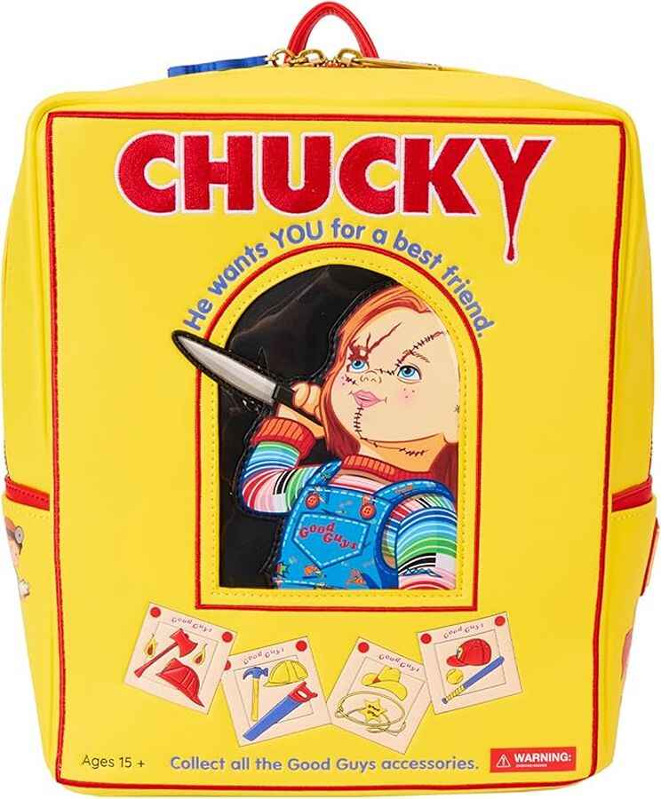 Loungefly Child's Play Chucky Box Cosplay Mini Backpack