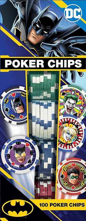 Batman DC Casino Style Poker Chips 100 Piece