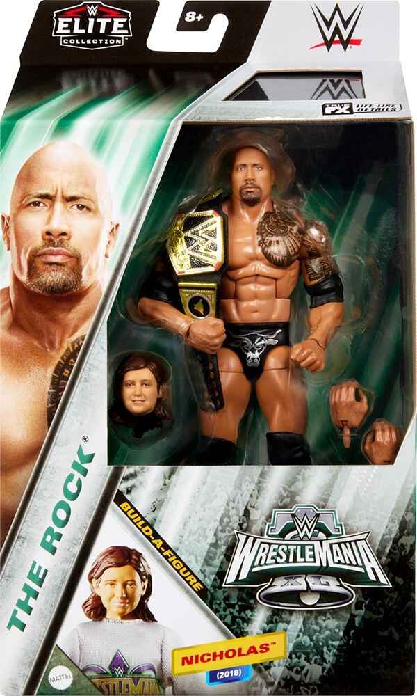 Wrestling WWE Wrestlemania 40 Elite Collection BAF Nicholas - The Rock 6 Inch Action Figure