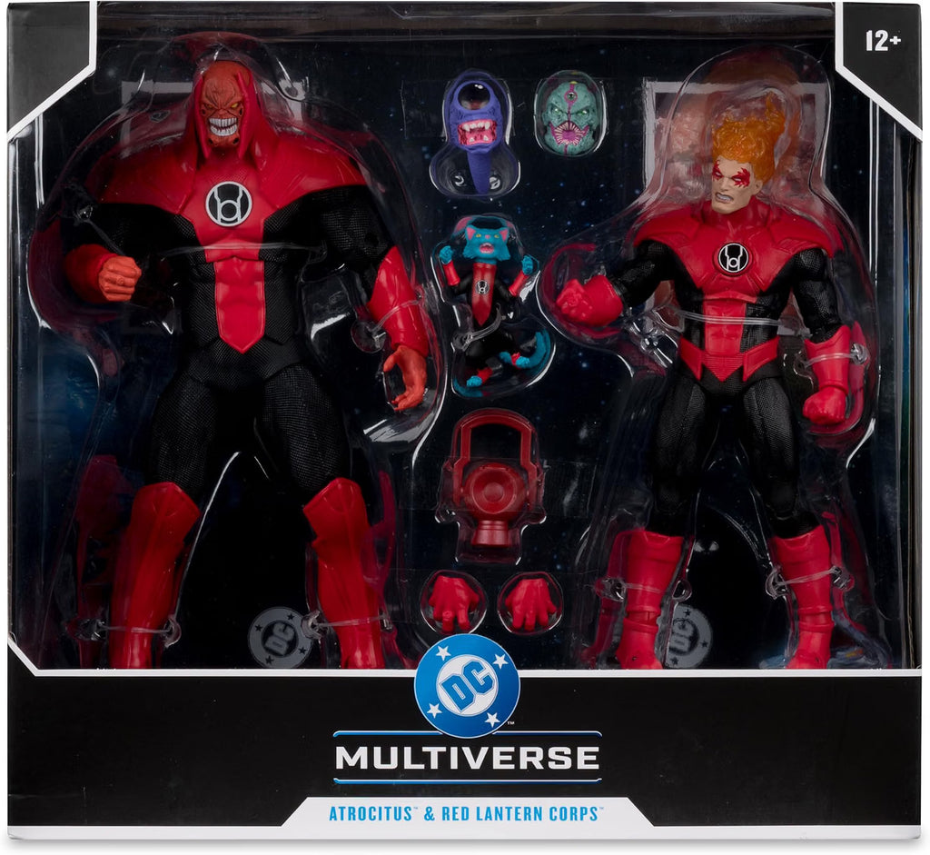 DC Multiverse Atrocitus and Red Lantern Corps. (Green Lantern) Mega and 7 Inch Action Figure 2-Pack