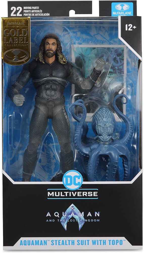 DC Multiverse Aquaman and The Lost Kingdom Aquaman (Stealth Suit With Topo) Gold Label 7 Inch Action Figure