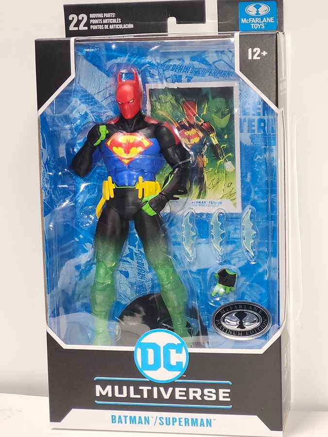 DC Multiverse Batman/Superman Worlds Finest Batman/Superman Fusion Platinum 7 Inch Action Figure