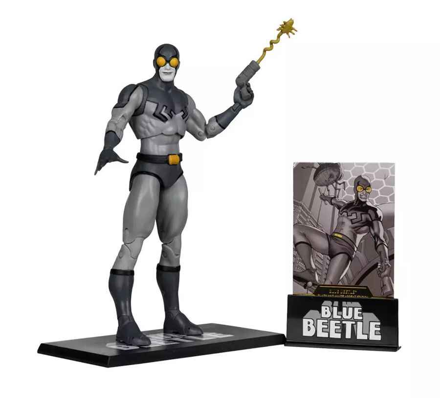 DC Multiverse Blue Beetle (Black and White Accent) (Gold Label) 7 Inch action Figure