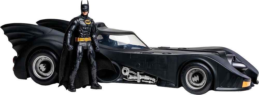 (Pre-Order ) DC Multiverse Batman Movie (1989) - Batmobile and Batman (Keaton) (Gold Label) 7 Inch Scale Vehicle