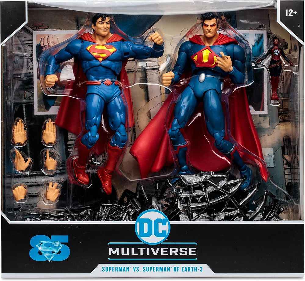 DC Multiverse Superman VS. Superman of Earth-3 with Atomica 7 Inch Action Figure 2-Pack