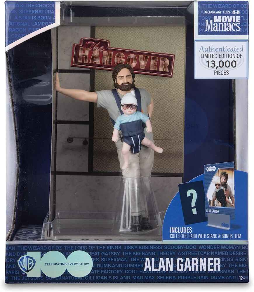 Movie Maniacs WB:100 Wave 2 - Alan Garner (The Hangover) 6 Inch Posed Figure