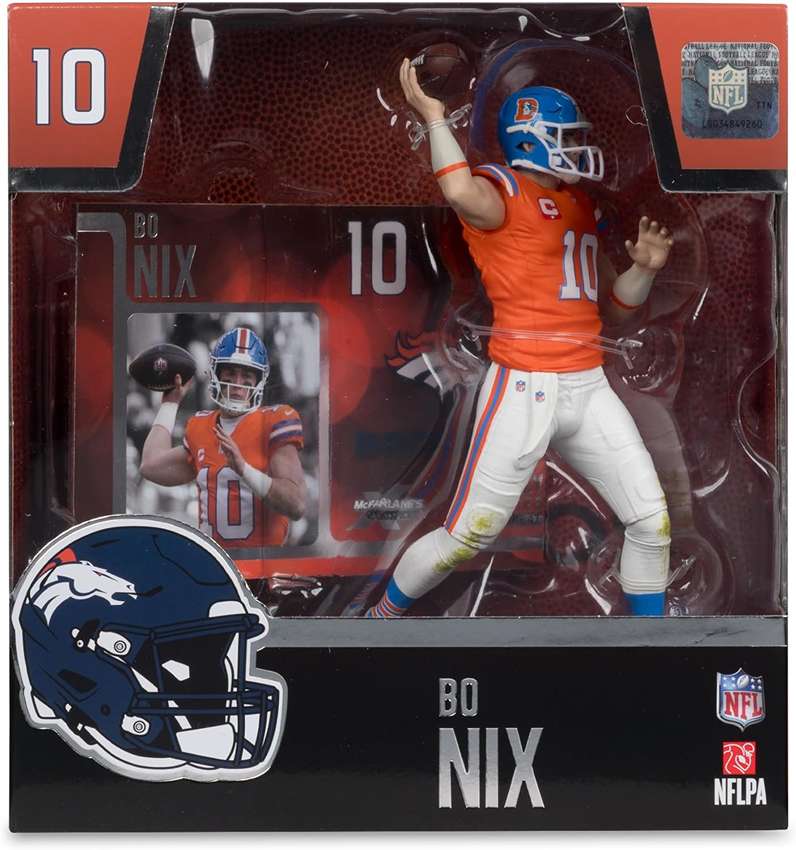 Mcfarlane Sportpicks NFL 7 Inch Posed Figure - Bo Nix W/Classic Jersey (Denver Broncos)