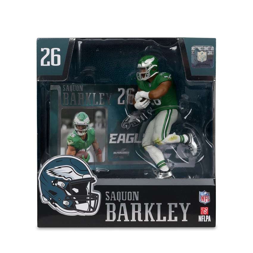 Mcfarlane Sportpicks NFL 7 Inch Posed Figure - Saquon Barkley (Philadelphia Eagles) (Classic Kelly Green Uniform)
