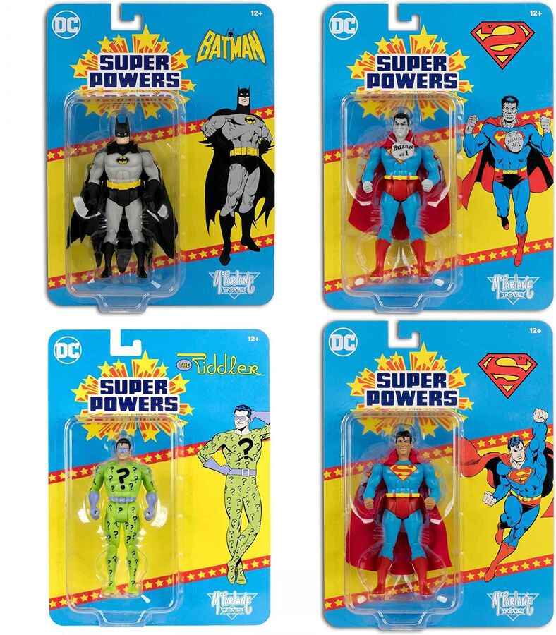 DC Collectibles Super Powers Wave 9 Set of 4 (Batman, Superman, Bizarro, Riddler) 5 Inch Action Figure