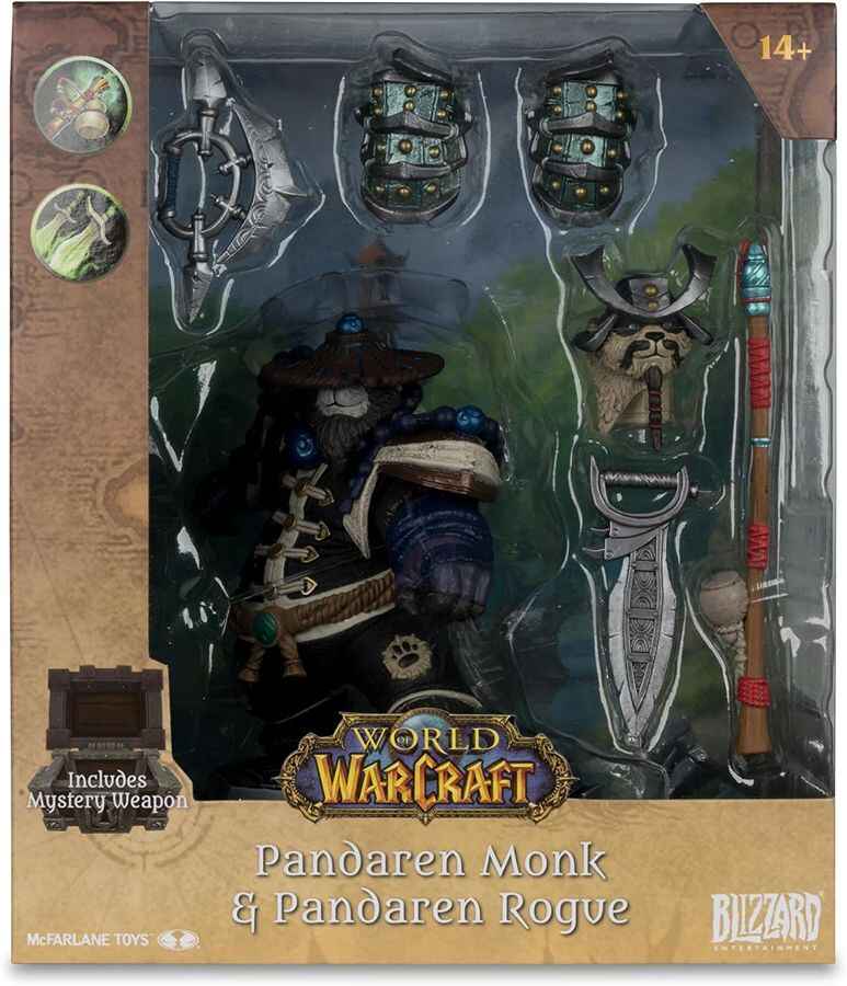 World of Warcraft Pandaren: Monk & Rogue 1:12 Scale Posed Figure