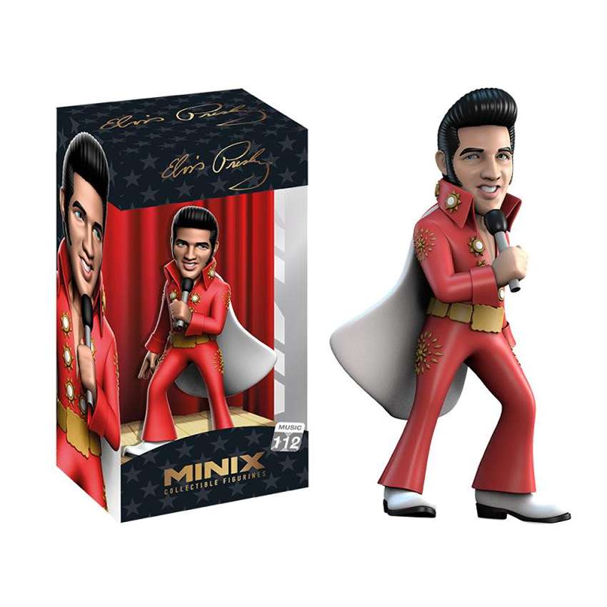 Minix Music Elvis Presley (Red Suit) 4.75 Inch Collectible Vinyl Figure