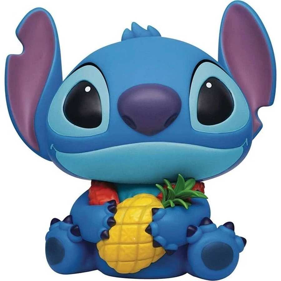 Lilo & Stitch - Stitch with Pineapple 8.5 Inch PVC Figural Piggy Bust Bank