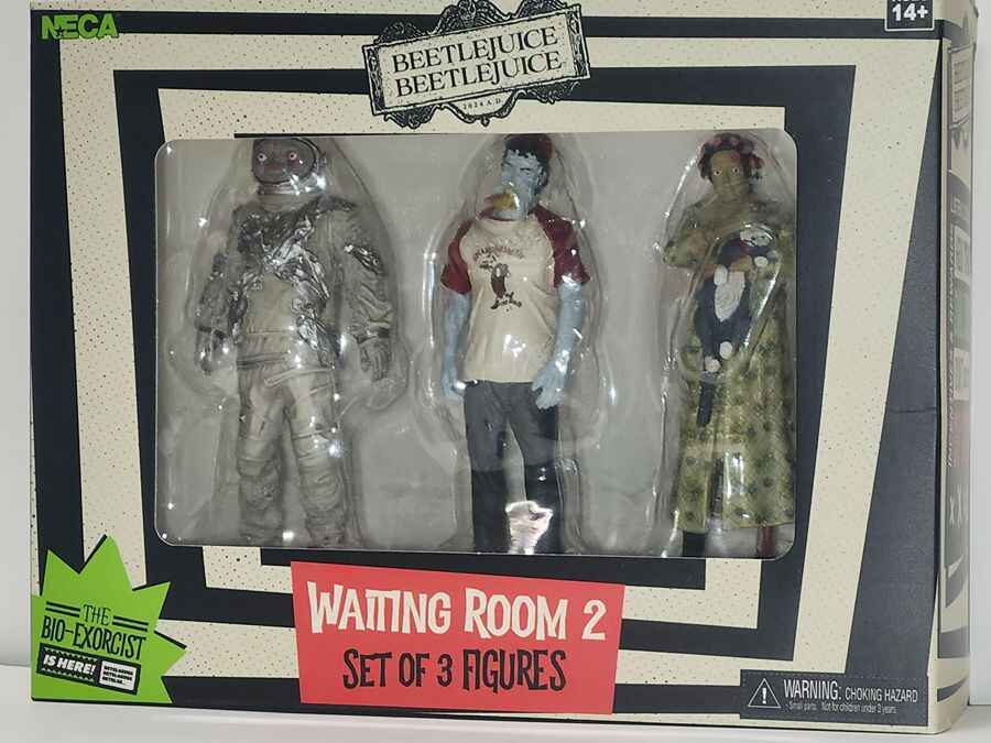 Beetlejuice 2 Movie Spaceman, Hot Dog Winner, Cat Lady (Waiting Room 2) 3 Inch Figure 2-Pack