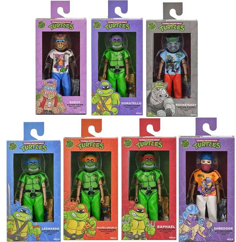 Ben Cooper Monsters Costume & Mask X Teenage Mutant Ninja Turtles Set of 7 Clothed 5.5 Inch Action Figures