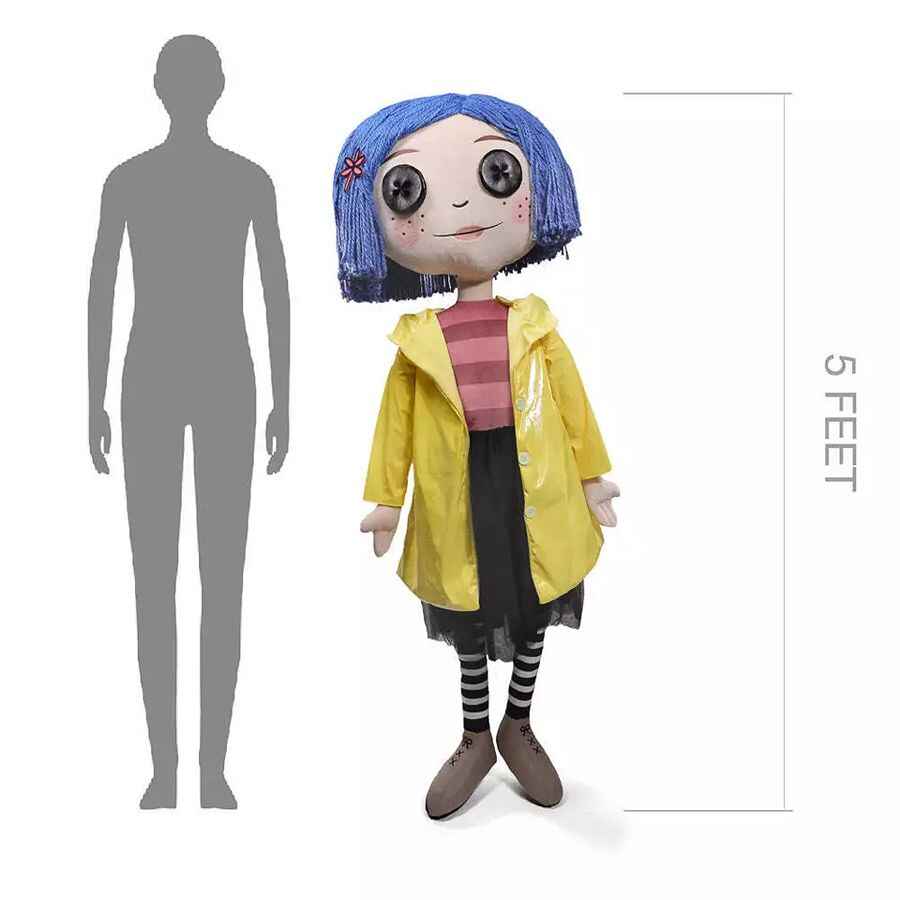 Coraline Prop Replica Life-Size Button Eyes Plush 5 Feet Doll