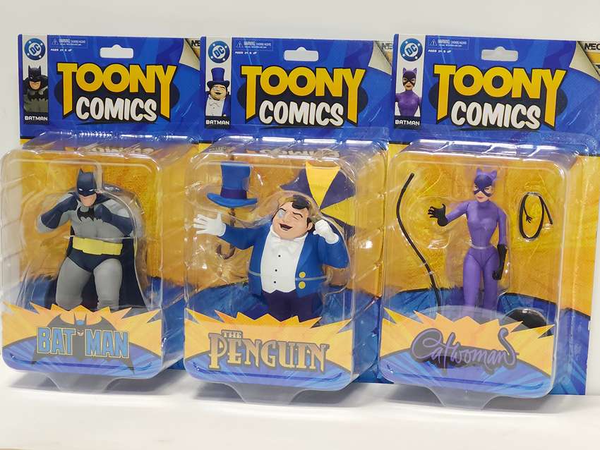 Toony Classics DC Comics - Set of 3 (Batman, Catwoman, Penguin) 6 Inch Scale Action Figure