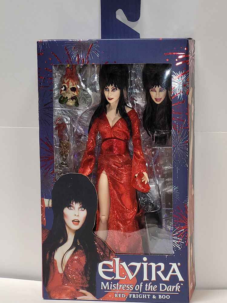 Elvira Mistress of the Dark Red, Fright and Boo 8 Inch Clothed Action Figure