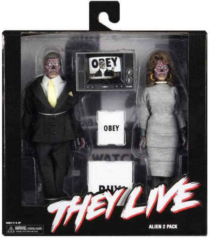 They Live: Alien 8 Inch Retro Action Figure 2 Pack