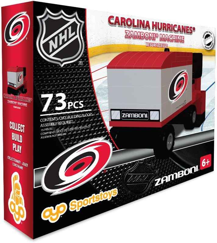 OYO Sports NHL Hockey Zamboni Carolina Hurricane Buildable 73 pcs Ice Resurfacing Machine Building Blocks Set