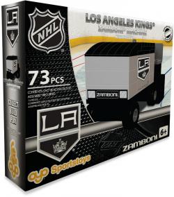 OYO Sports NHL Hockey Zamboni Los Angeles Kings Buildable 73 pcs Ice Resurfacing Machine Building Blocks Set