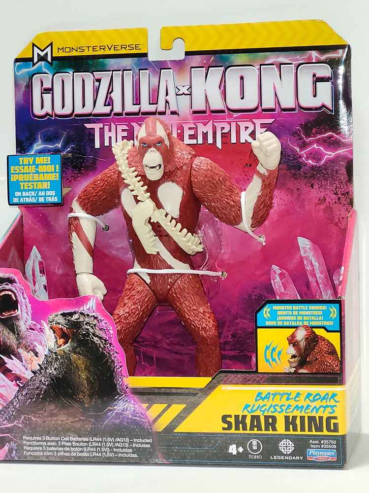 Godzilla X Kong 2 The New Empire Movie Skar King Battle Roar Sound 7 Inch Action Figure