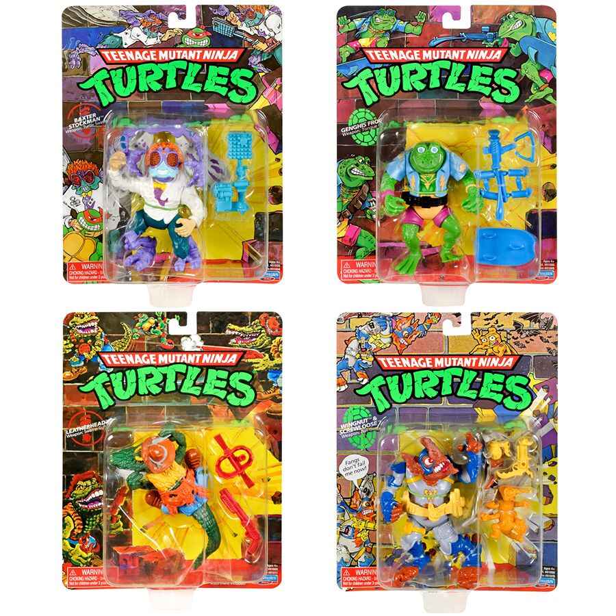 Teenage Mutant Ninja Turtles Classic Basic Retro 4 Inch Action Figure - Mutants Series 2 4-Pack