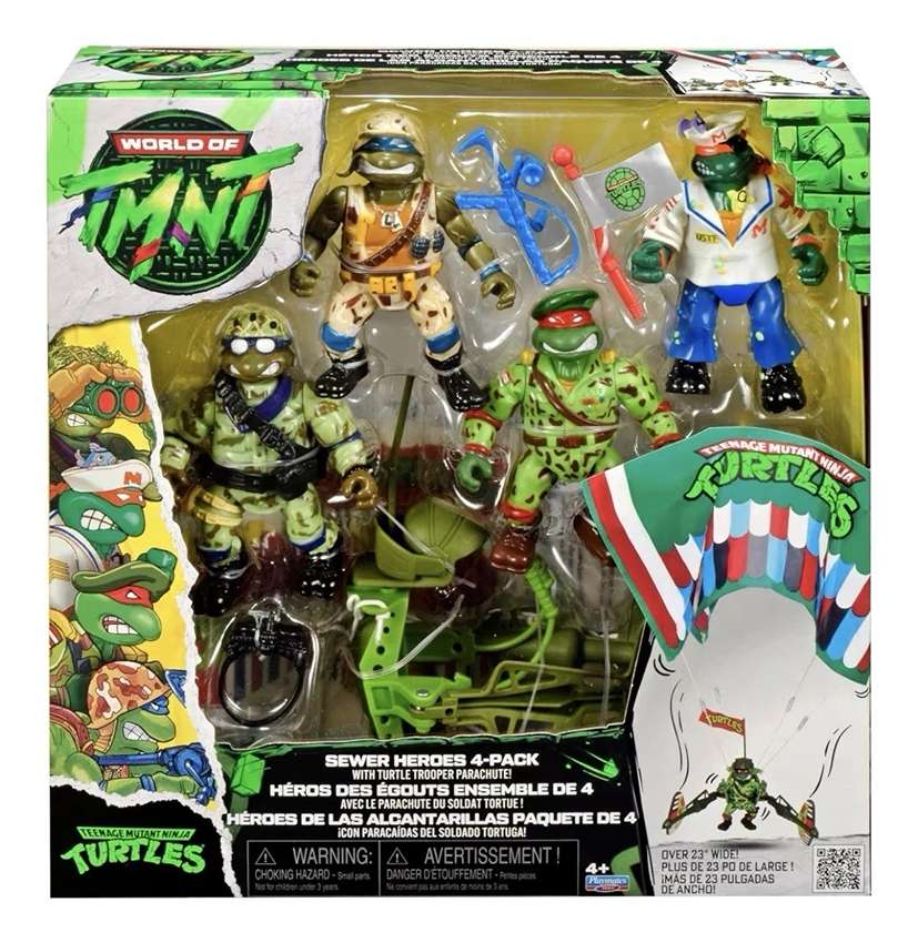 Teenage Mutant Ninja Turtles World of TMNT Sewer Heroes 4-Pack Action Figure
