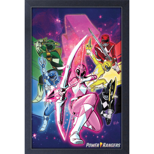 Wall Art Power Rangers Pink Lead 12" x 18" Framed Poster Print