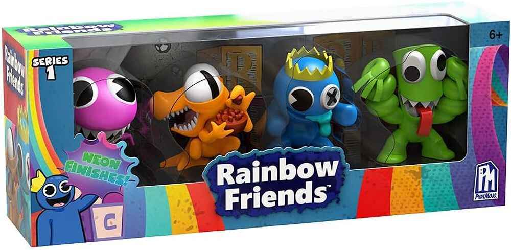 Rainbow Friends Roblox Neon Mini 2.5 Inch 4-Pack Figure