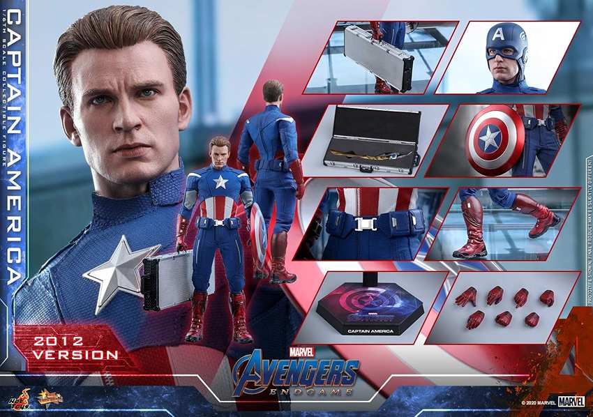 The Avengers 4 (Endgame) Captain America (2012 version) 12 Inch 1/6 Scale Figure 904929 MMS563
