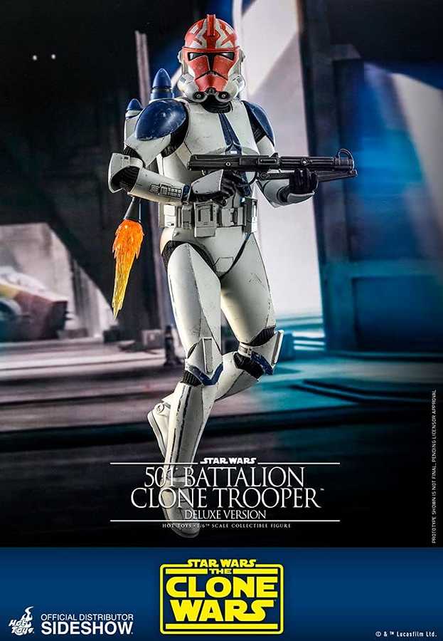 Star Wars The Clone Wars - 501st Battalion Clone Trooper (Deluxe) 1/6 Scale 12 Inch Figure TMS023 906959