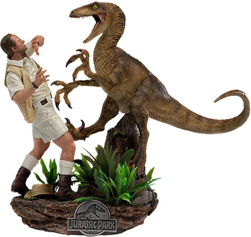 Jurassic Park Clever Girl Velociraptor 10 Inch 1/10 BDS Art Scale Figure Statue 907812