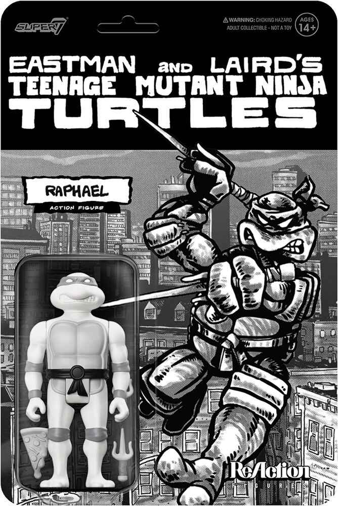 Teenage Mutant Ninja Turtles Reaction Raphael (Comic Grayscale) 3.75 Inch Figure