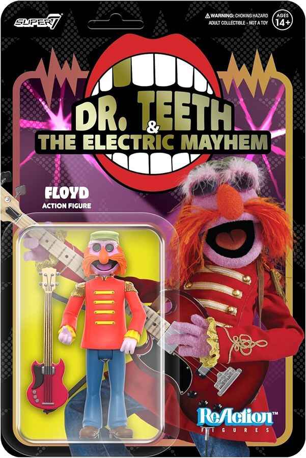 The Muppets Reaction Electric Mayhem Band Floyd 3.75 Inch Action Figure