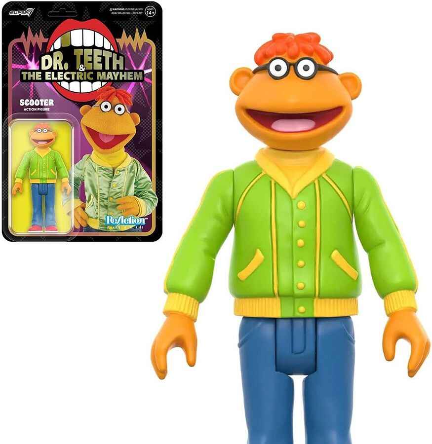 The Muppets Reaction Electric Mayhem Band Scooter 3.75 Inch Action Figure