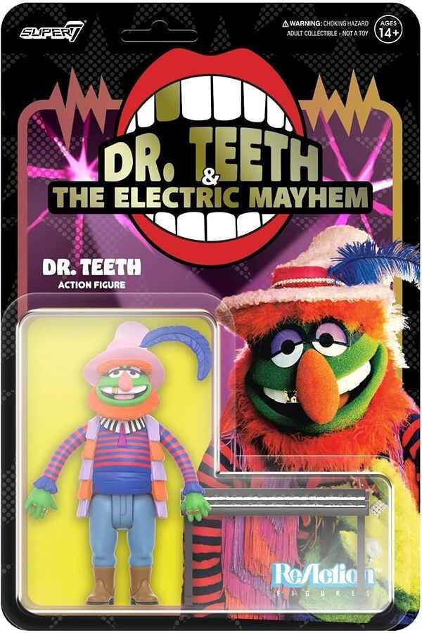 The Muppets Reaction Electric Mayhem Band Dr. Teeth 3.75 Inch Action Figure