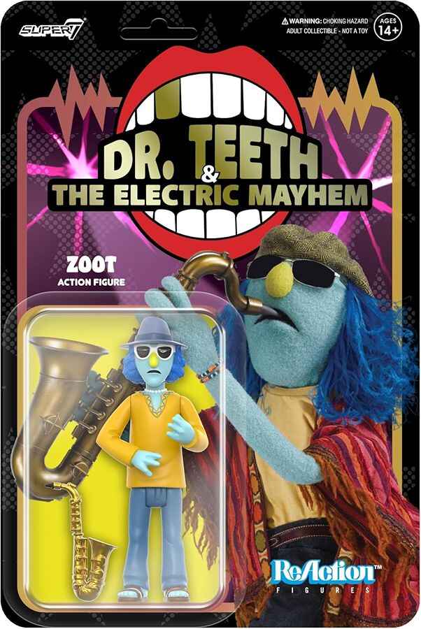 The Muppets Reaction Electric Mayhem Band Zoot 3.75 Inch Action Figure