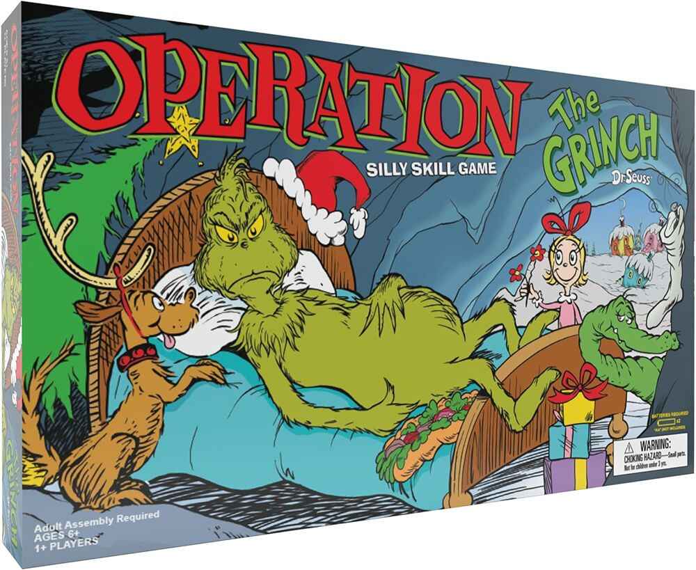 Operation The Grinch Dr. Seuss Silly Skill Board Game