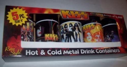 Kiss Limited Edition Thermos Drink Container Set - figurineforall.com
