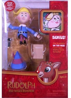 Rudolph the Red-Nosed Reindeer Mid Scale 4 inch Hermey with Hammer & Dentistry Book Action Figure Set - figurineforall.com