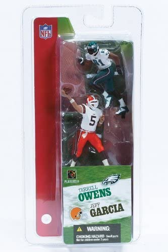 NFL Football Terrell Owens (Philadelphia Eagles) and Jeff Garcia (Cleveland Browns) 3 Inch 2-Pack Figure - figurineforall.com