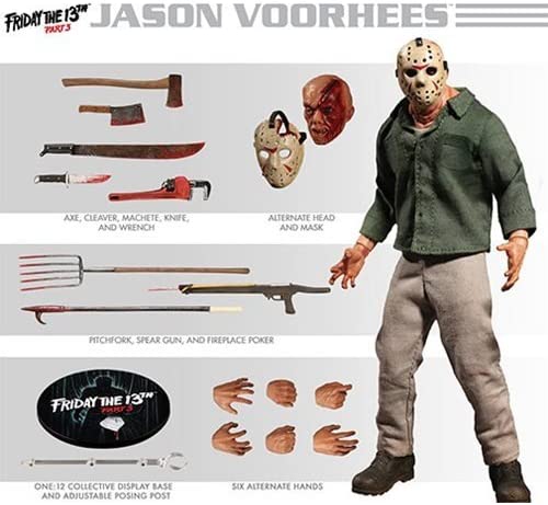 One:12 Collective Friday The 13th Part 3 Jason Voorhees  6 Inch 1/12 Scale Action Figure - figurineforall.com