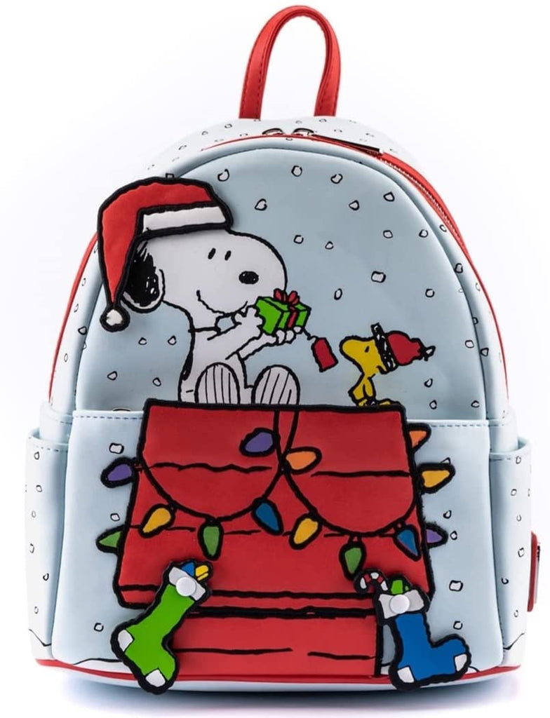 Loungefly Peanuts Gift Giving Snoopy and Woodstock Womens Double Strap Shoulder Bag Purse - figurineforall.com