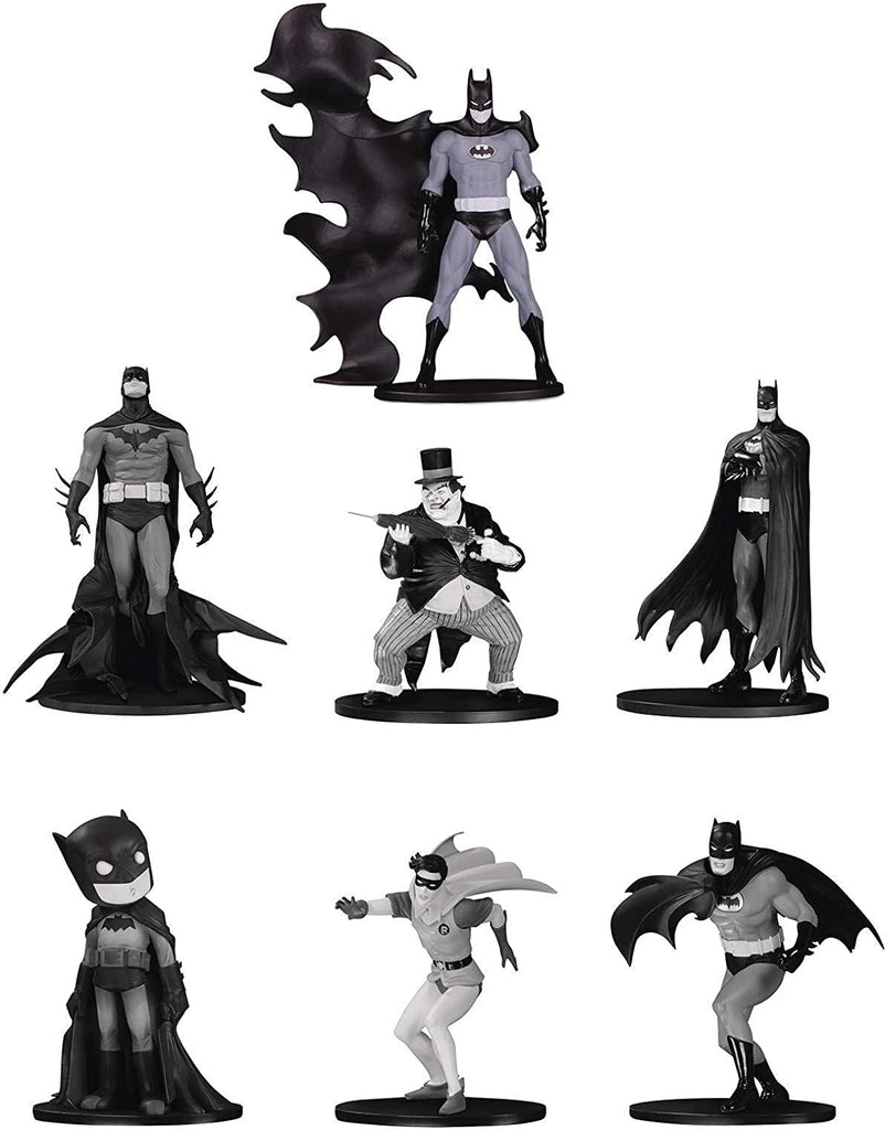 DC Collectibles Batman Black & White Mini Figure 7 Pack Set #4 - figurineforall.com