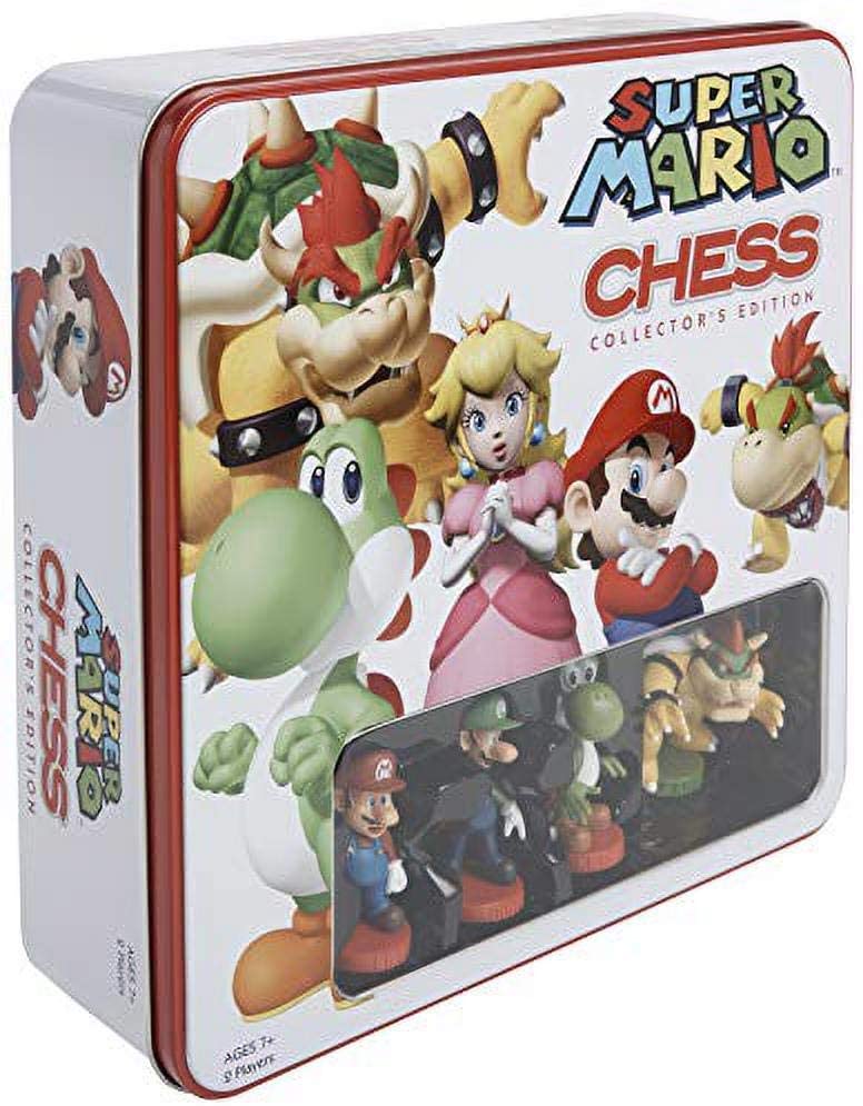 USAOPOLY Super Mario Chess Set | 32 Custom Scuplt Chesspiece Including Iconic Nintendo Characters Like Mario, Luigi, Peach, Toad, Bowser - figurineforall.com