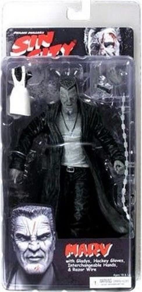 Sin City Series 2 > Marv (Cut)(Black and White) Action Figure - figurineforall.com