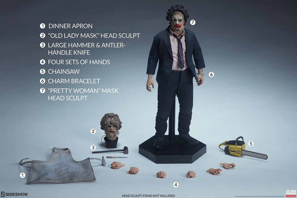 The Texas ChainSaw Massacre (1974) Leatherface 12 Inch 1/6 Scale Action Figure 100399 - figurineforall.com