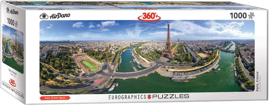 Puzzle 1000 Piece Panoramic - Paris France Panoramic Jigsaw Puzzle - figurineforall.com
