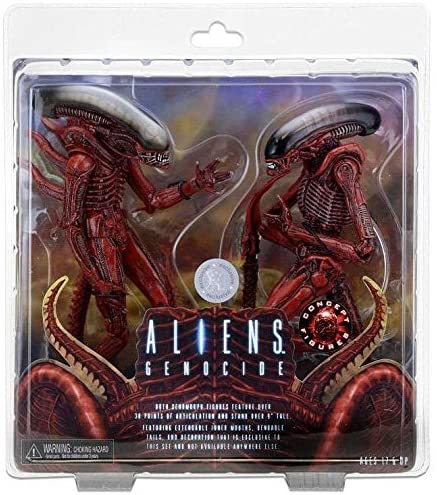 NECA Aliens 7 inch Scale Action Figure - Genocide Big Chap and Dog Alien (pack of 2) - figurineforall.com