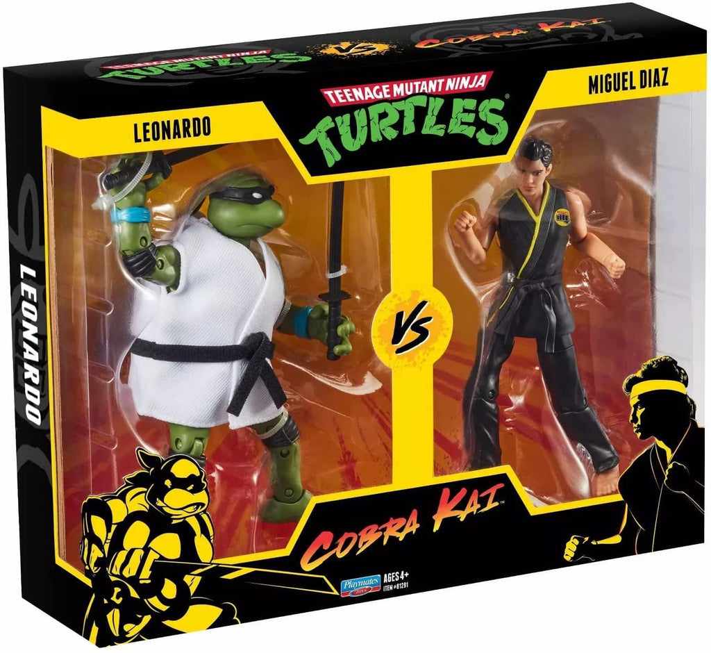 Teenage Mutant Ninja Turtles vs. Cobra Kai Leo vs. Miguel Diaz 2 Pack - figurineforall.com